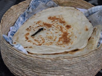 Billede af hjemmelavede tortillas i kurv